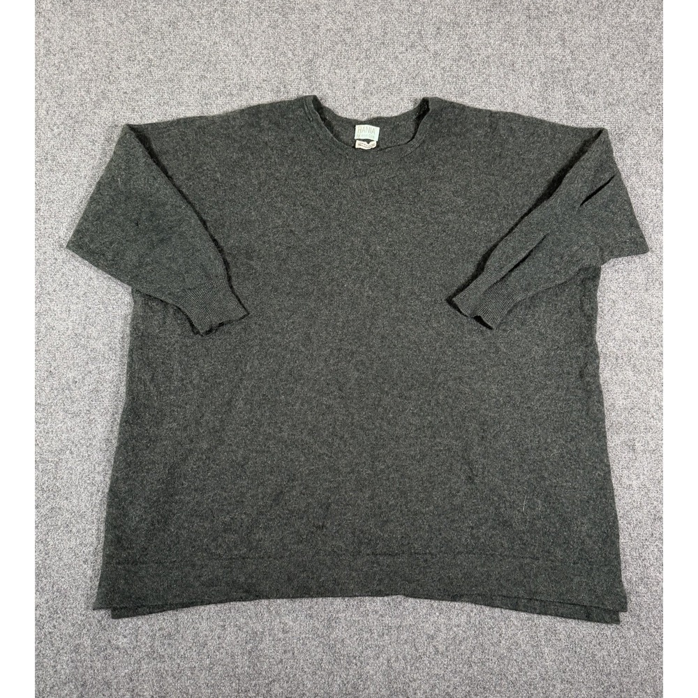 HANIA By Anya Cole 100%Cashmere Sweater Womens Green Crew Neck Pullover O/S
